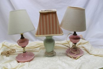 3 Small Table Lamps