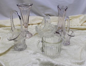 Assortment Of Glass Vases & Bowls