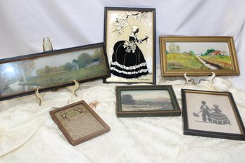 Vintage Framed Prints & Reverse Painting