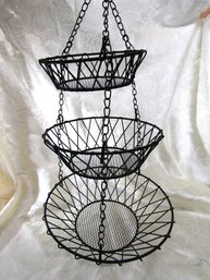 Hanging Wire Metal Fruit Basket