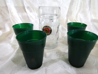 PAULANER STEIN & JAGERMEISTER PLASTIC CUPS