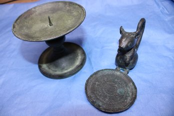2 CANDLE HOLDERS - MOUSE
