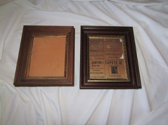 2 Vintage Wood Rectangle Frames