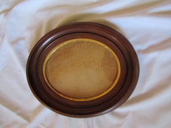 Vintage Oval Wood & Brass  Frame #2