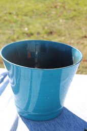 Blue Plastic Planter