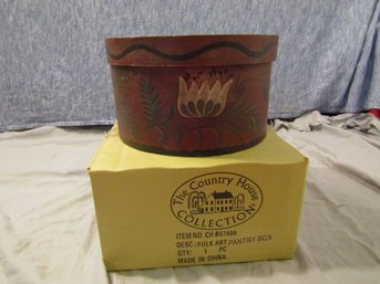 NEW - FOLK ART PANTRY BOX