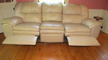 82' T X 25' H Faux Leather Reclining 3 Seat Couch