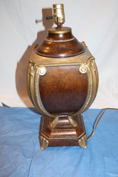 NEW CLASSIC DESIGN BROWN AND GILT LAMP - METAL