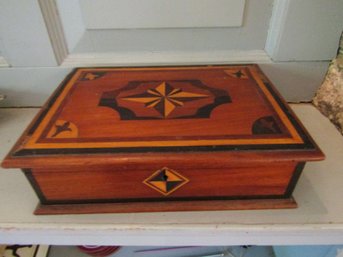 Vintage Wood Inlay Trinket Box