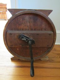 Antique Cylinder Crank Butter Churn - NO LID