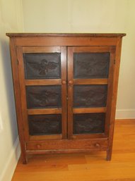 ANTIQUE PIE SHELF PIERCED EAGLE TINS MISSOURI