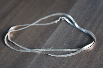 925 SILVER HERRINGBONE NECKLACE ITALY