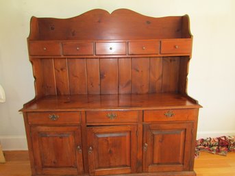 VINTAGE WOOD WOODEN BUFFET HUTCH - 1 PIECE