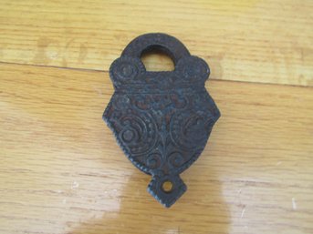 ORNATE CAST IRON VINTAGE ANTIQUE LOCK - NO KEY