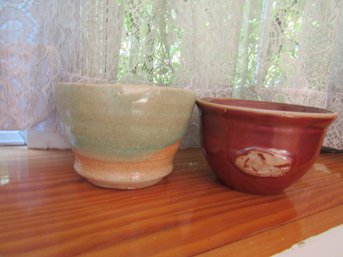 2 CERAMIC Pottery Bowls - 1 Signed