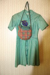 Vintage Girl Scout Dress Aluminum Cook Ware And Carry Bag