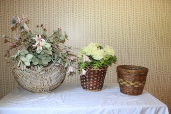 COLLECTION OF WICKER BASKETS