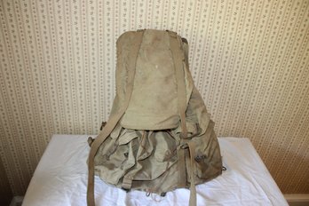 VINTAGE CANVAS & LEATHER RUCK SACK BACK PACK