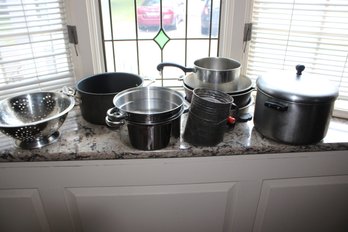 Assortment Of Pots And Strainers