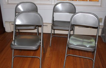 4 Metal Folding Chairs