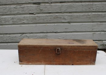 Small Vintage Wood Tool Box And Tools