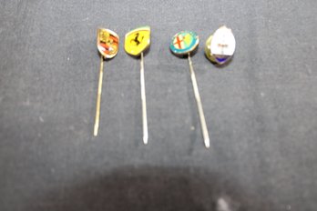 4 Enameled Auto Lapel Pins