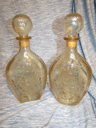 2 Vintage Horn Of Purity Lord Clavert Whiskey Decanters