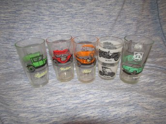 5 Vintage Car Highball Glasses (1)