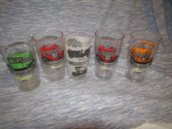 5 Vintage Car Highball Glasses (2)