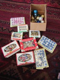 Vintage Lot Miniature Glass Christmas Ornament Balls