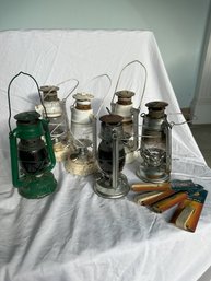 6 Oil Lanterns & Wicks