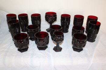 Avon Cape Cod Cranberry Glasses