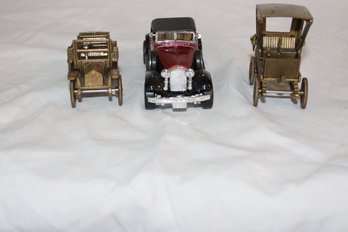 3 Die Cast Vintage Cars