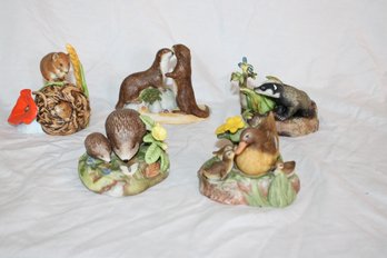 Vintahe Franklin Porcelain Peter Barrett Animal Figurines