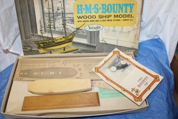 HMS WOOD BOUNTY MODEL SHIP - INCOMPLETE