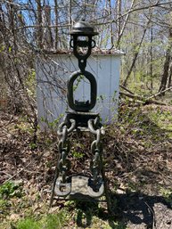 LARGE METAL MAN GARDEN LAWN STATUE