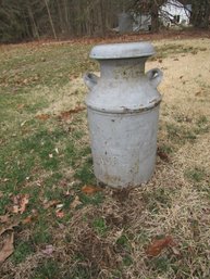 VINTAGE PAINTED MILK CAN BUCKET