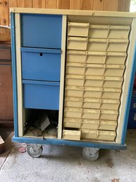 Plastic Rolling Hardware Tool Cart