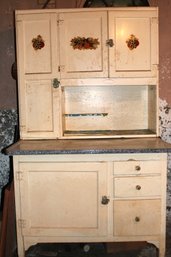 2 Piece Vintage Hoosier Kitchen Cabinet