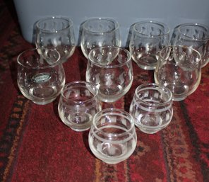 Vintage Gut Glass Cordials - Anchor Hocking