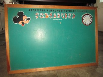 Vintage Walt Disney Mickey Mouse Double Sided Chalk Board