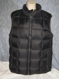 Eddie Bauer Size M Down Filled Black Quilted Vest