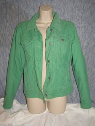 The Gap Lime Green Lined Cordouroy Jacket Size M