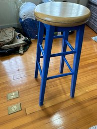 30' TALL BLUE LEGS STOOL SWIVEL SEAT