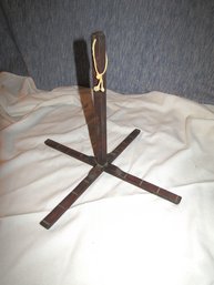 Antique Wood Candle Holder (dark)