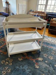 3 Shelf White Wooden Changing Table -  36'x36'x19'