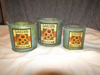 SET OF 3 GARDEN CANS