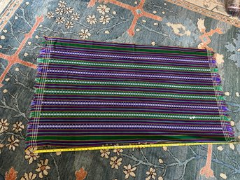 Green & Purple Stripped Tablecloth 40'x60'