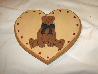 BEAR HEART WALL PLAQUE