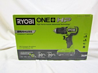 Ryobi One HP 18V Compact Brushless 1/2' Drill/Driver Kit ( PSBDD01K )